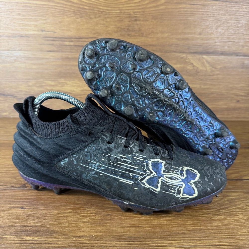 Under Armour Blur 2 MC Suede Black Football Cleats Men's Sizes‎ 7.5